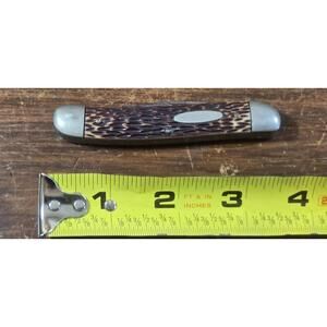 Vintage Collectible Ulster Usa 2 Blade Folding Knife With Dual Blades Jigged